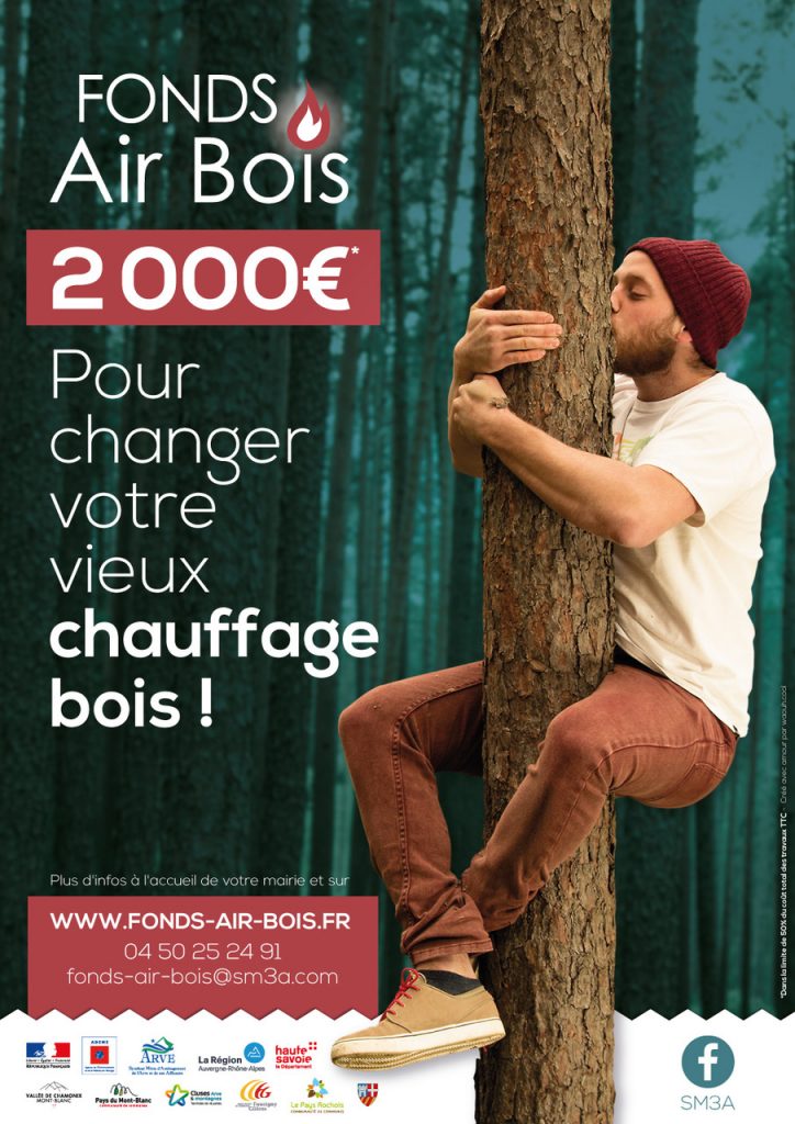 Combustion de la biomasse Affiche Fonds Air Bois