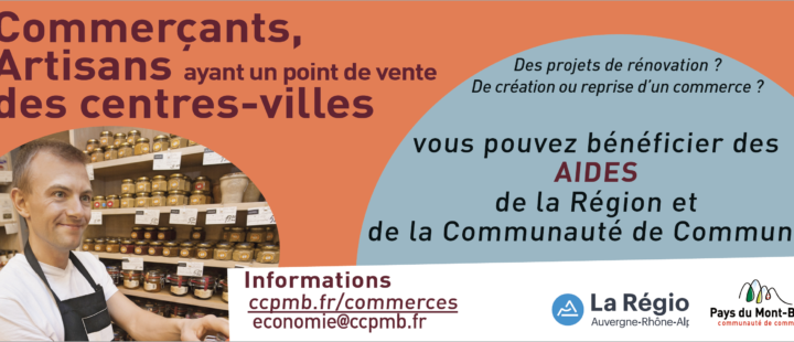 Commerçants et artisans des centres villes, bénéficiez d’aides pour vos projets
