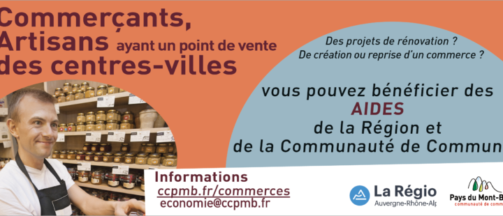 Aides aux commerçants et artisans de centre-ville